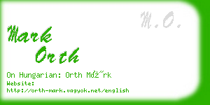 mark orth business card